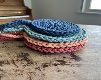 Customizable Crochet Trivet – Handmade 100% Cotton Hot Pad