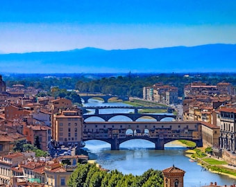 The Arno river from the Piazzale Michelangelo, Venice, Italy