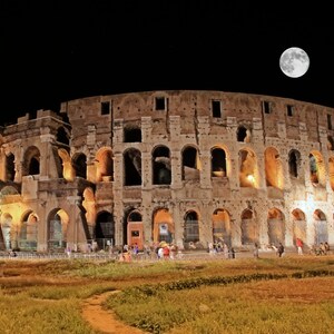 Blue Moon over the Colosseum, Rome, Italy