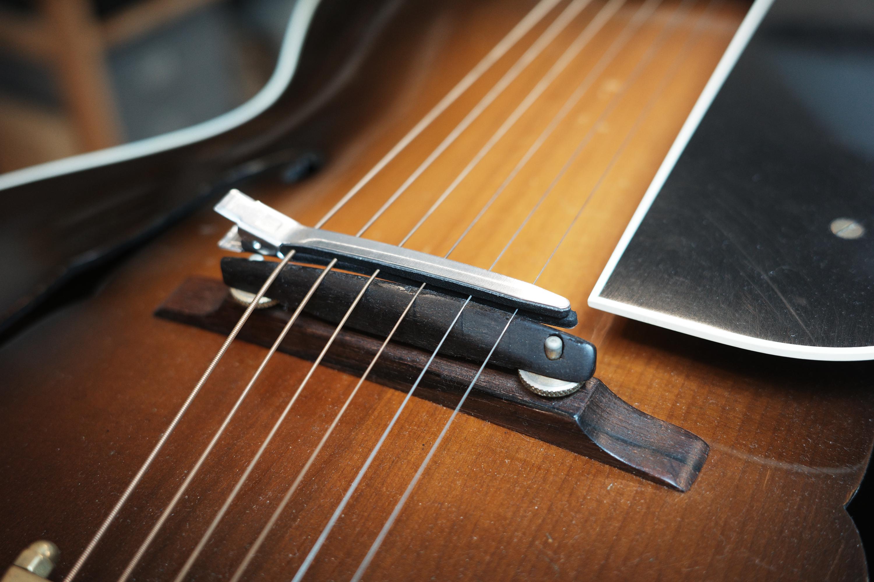 Alnicov Acoustic Guitar Rosewood Bridge With Bone Saddle & 6 Pearl Pins