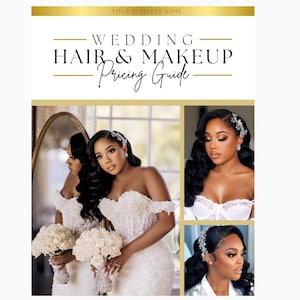 Bridal Hair & Makeup Pricing Guide: Canva Template for Beauty Professionals