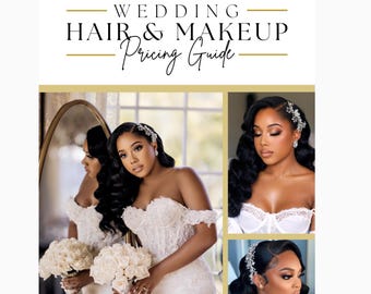 Bridal Hair & Makeup Pricing Guide: Canva Template for Beauty Professionals