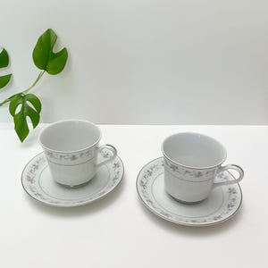 Vintage Rosemary Tea Set- 2 Cups w/ Saucer  by Fine China of Japan