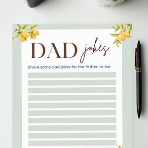 Baby Shower Game - Dad Jokes