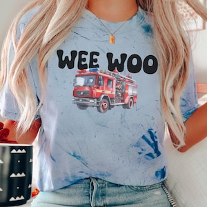 Wee Woo Squad Firefighter T-Shirt – Funny Fire Truck Tee, Fire Dept Humor Shirt, Fire Academy Graduation Gift, Future Fireman Top