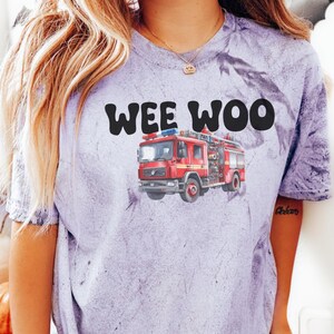 Wee Woo Squad Firefighter T-Shirt – Funny Fire Truck Tee, Fire Dept Humor Shirt, Fire Academy Graduation Gift, Future Fireman Top