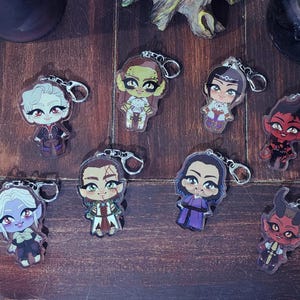 Baldur&#39;s Gate 3 Charm Set, BG3 Charms, Video Game Charms, Baldur&#39;s Gate 3 Keychains, Baldur&#39;s Gate 3 Companion Collectible Charms