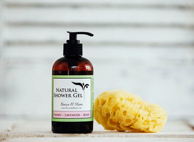 Natural Shower Gel Honey Lavender Rose Handmade Cruelty Etsy