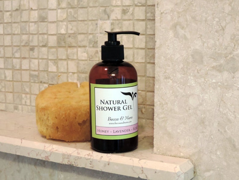 Natural Shower Gel Honey Lavender Rose Handmade Cruelty Etsy