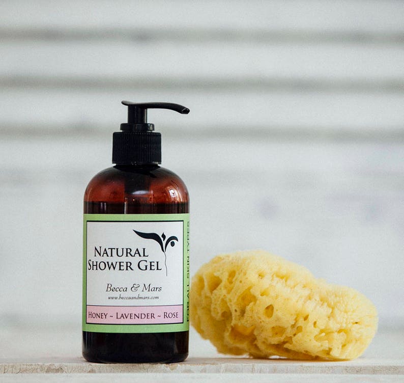 Natural Shower Gel Honey Lavender Rose Handmade Cruelty Etsy