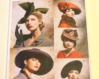 Vogue Hat Pattern 7464 Vintage Style Hat Sewing Pattern - Vintage Pattern, Womens Pattern, Accessories, Womans Hat