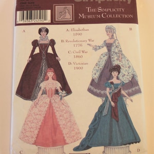 VTG 0685 Simplicity 2000. the Simplicity Museum Collection. Costumes for 11 1 2 Fashion Doll. Complete Unused FF. Excelelnt Condition. Etsy