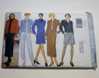 Women's Clothing Pattern Butterick 4681: Fast and Easy Classics Misses'/Misses' Petite Jacket, Skirt, and Pants - Size 12,14,16 UNCUT