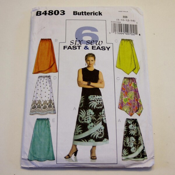 Butterick B4803: Very Easy Misses'/Misses' Petite Skirt Sizes 8,10,12,14 UNCUT
