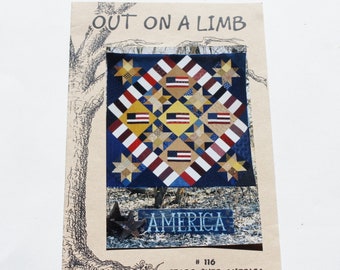 Stars Over America by Out On a Limb Co. (Quilt Pattern for 60"x60" quilt) One Original UNUSED Pattern