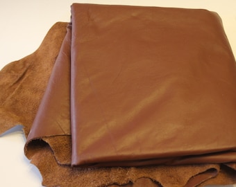 Brown Natural Top Grain Split Cowhide Leather