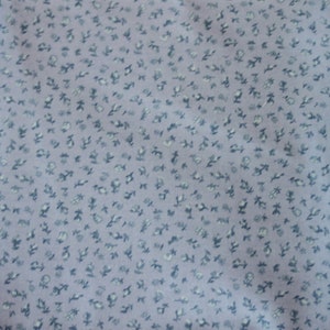 2 Yards 10&quot; of Blue Cotton Floral Yardage