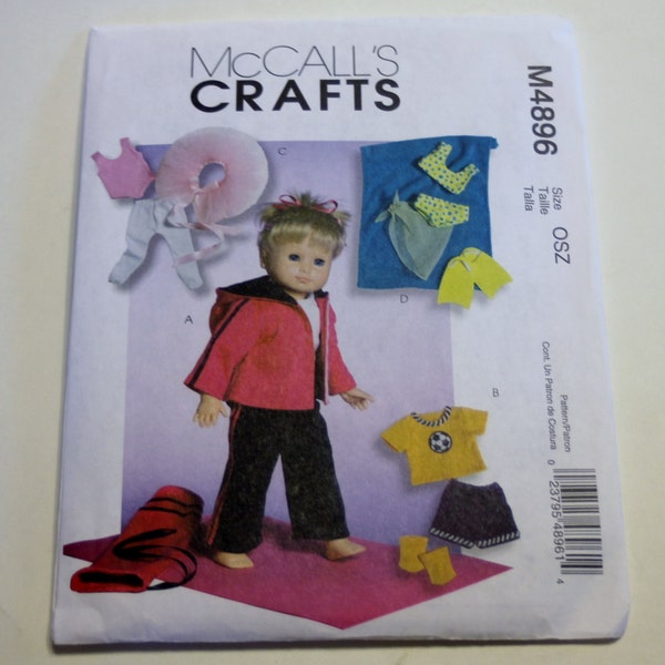 McCall's Crafts M4896: 18" Doll Clothes Pattern UNCUT
