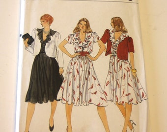 Vogue 8234: Misses'/ Misses Jacket and Dress UNCUT Sizes 12