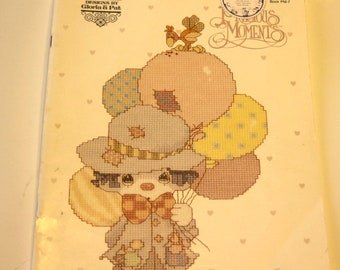 1985 Precious Moments Book of Clowns Cross Stitch Pattern book -17patterns PREVIOUSLY OWNED