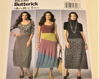 Butterick 6180: Easy Misses' Skirt Sizes XS- Med (4-14) or L-XXL (16-26)UNCUT