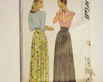McCall's 6347: Misses' Evening Skirt Waist 24" UNCUT