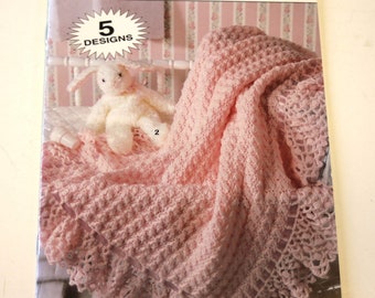 So Sweet Baby Afghans to Knit or Crochet (Leaflet) Previously Owned,5 Design Patterns