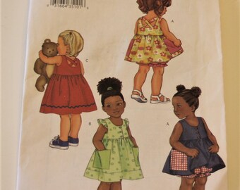 Butterick 3542: Toddlers' Dress and Panties Sizes 1,2,3,4 UNCUT
