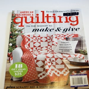 Quilting Magazine Back Issue Sale: American Patchwork and Quilting Magazine- December 2019 - USED