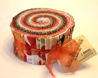 Jelly Roll: Sunflower Daze by Greta Lynn 40- 2.5" x 42" Fabric Strips