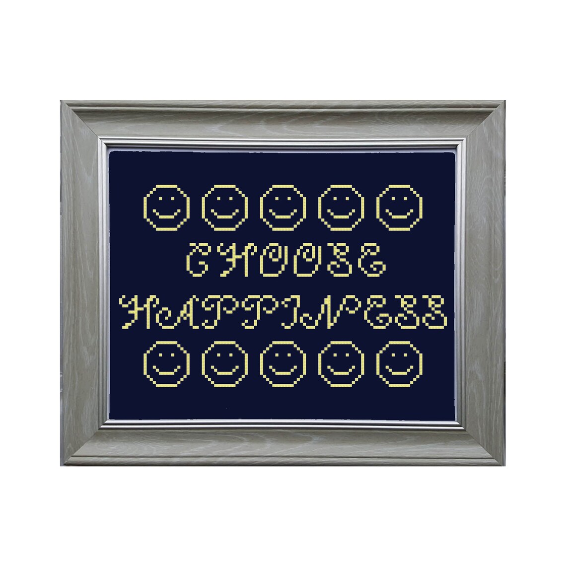 Choose Happiness Cross Stitch Pattern PDF File Positive X - Etsy
