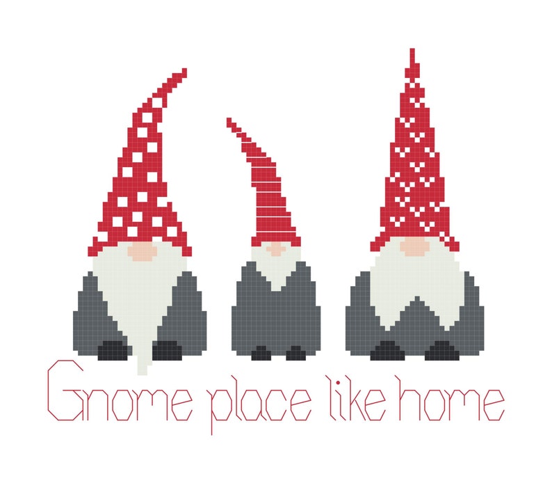Christmas Gnome Cross Stitch Pattern Holiday Cross Stitch | Etsy