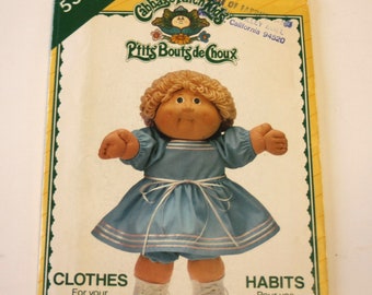 See and Sew 5357: Cabbage Patch Kids Dress Pattern UNCUT One Size (16" size doll)