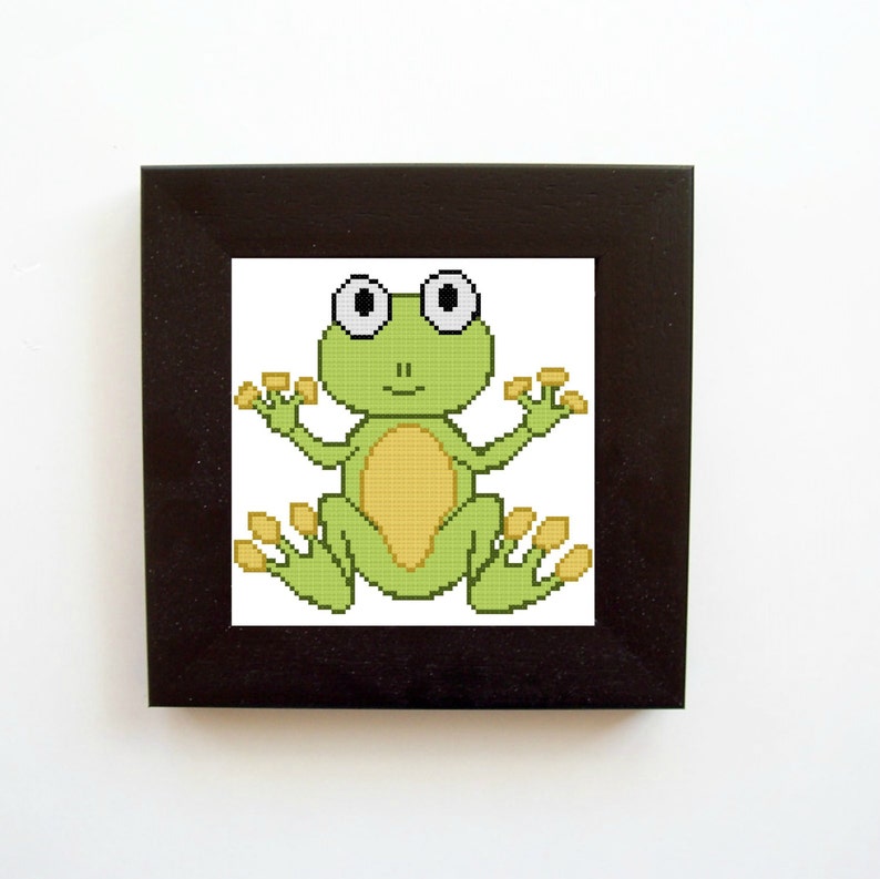 Frog Prince Cross Stitch Pattern PDF File Kiss a Frog X Etsy