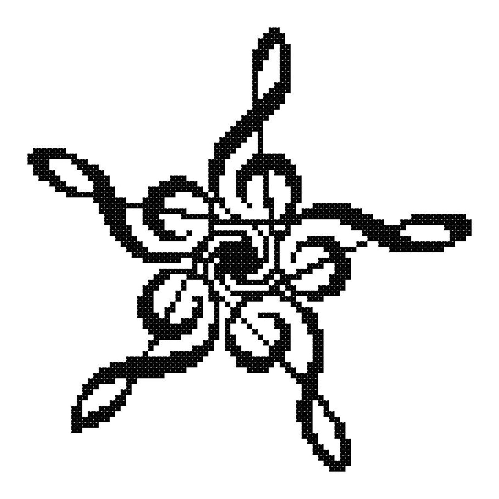 Music Star Counted Cross Stitch Pattern PDF File Instant - Etsy