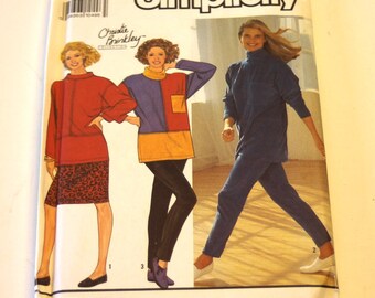 Simplicity 9870: Misses Tunic, Pants, and Skirt Sizes PT- XL UNCUT (Christie Brinkley Pattern)