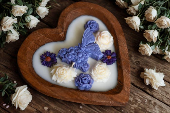 Butterfly Lavender Heart