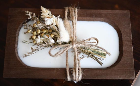 Wooden Dough Bowl Candle
