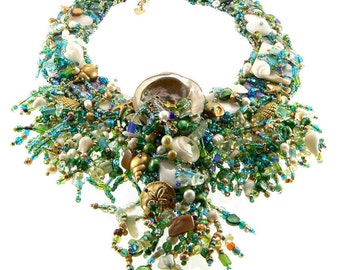 Statement necklace , Mermaids Gem