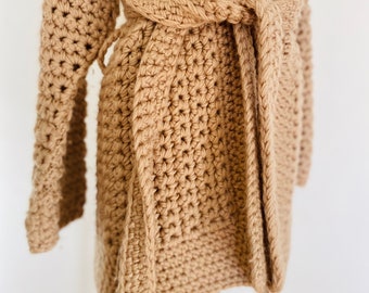 1970/'s Buttercream Cable Knit Cardigan