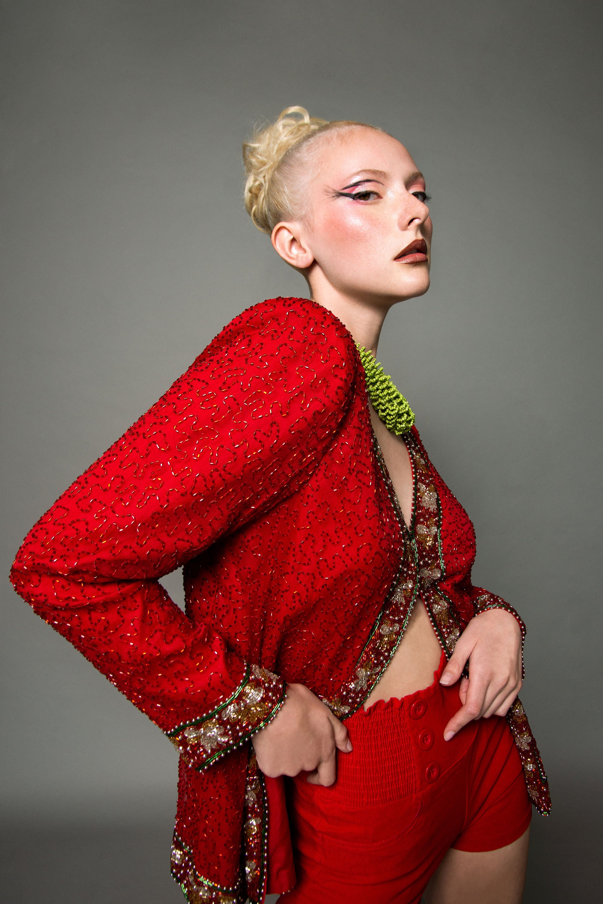 Vintage RED Beaded Dress Coat Vintage Sequin Duster Red - Etsy