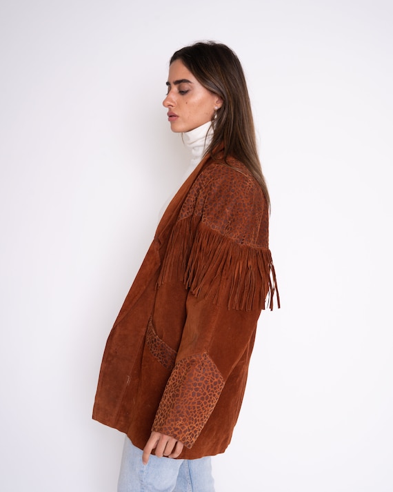 70’s vintage Fringe Jacket, vintage leather fringe