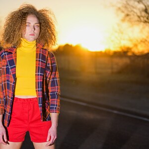 90s plaid blazer, retro fitted blazer,  90s retro checkered size small 34