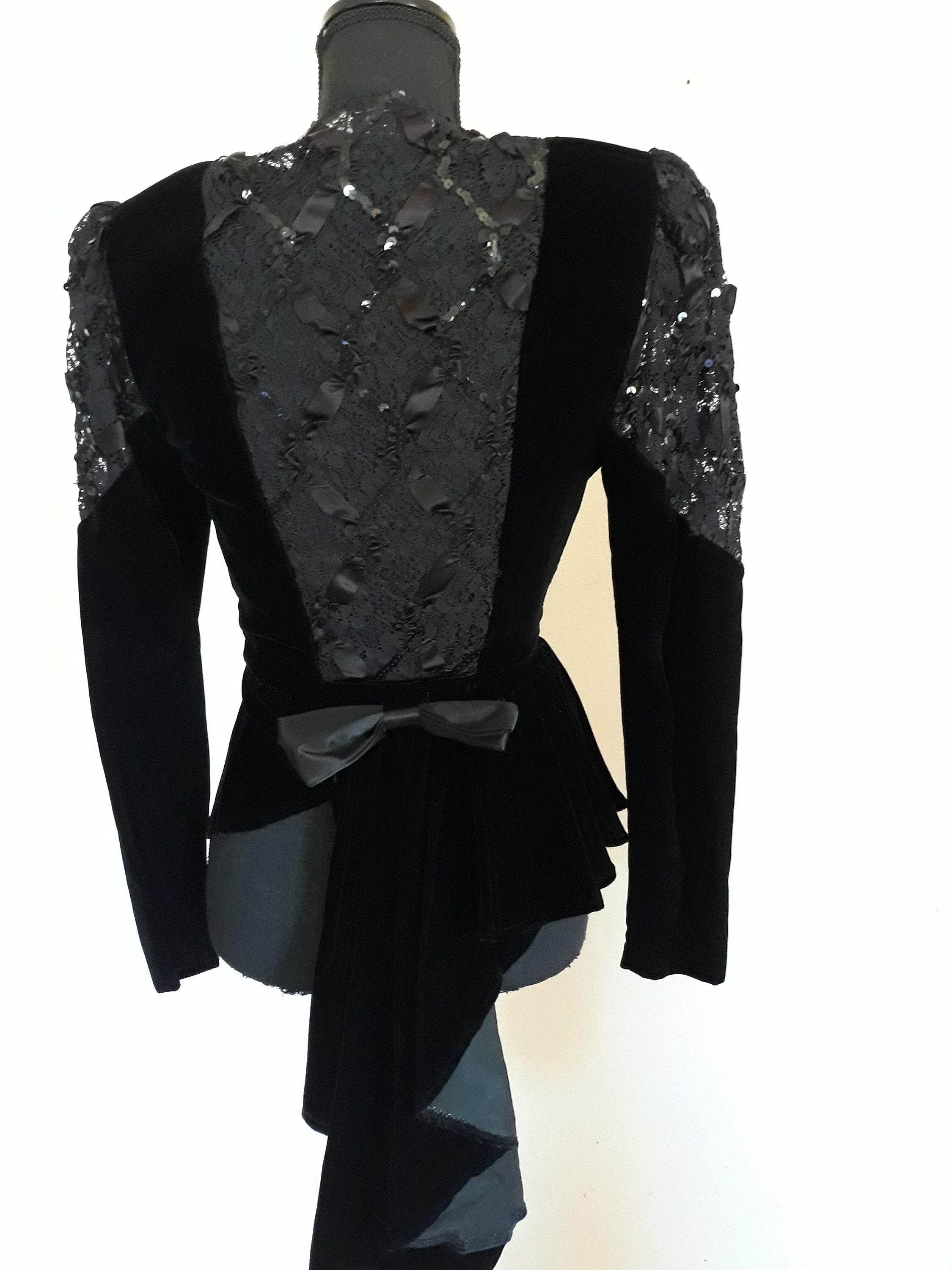 90's Vintage black tuxedo top jacket women's tuxedo | Etsy