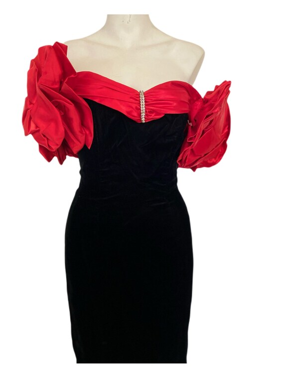 80s PROM DRESS Vintage Prom Dress Red 