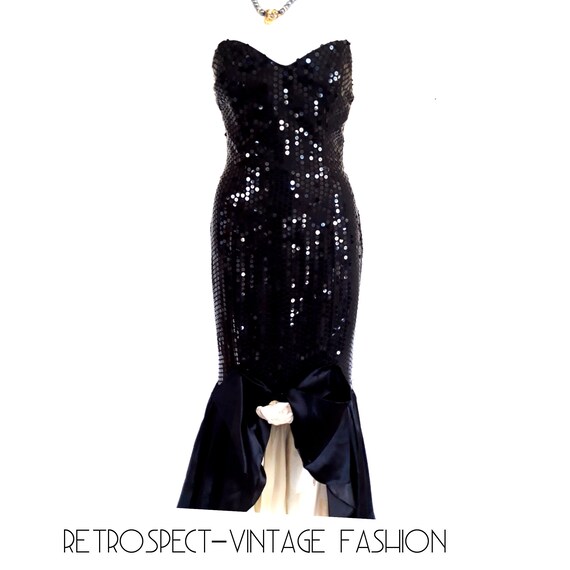 80s sequin prom dress
