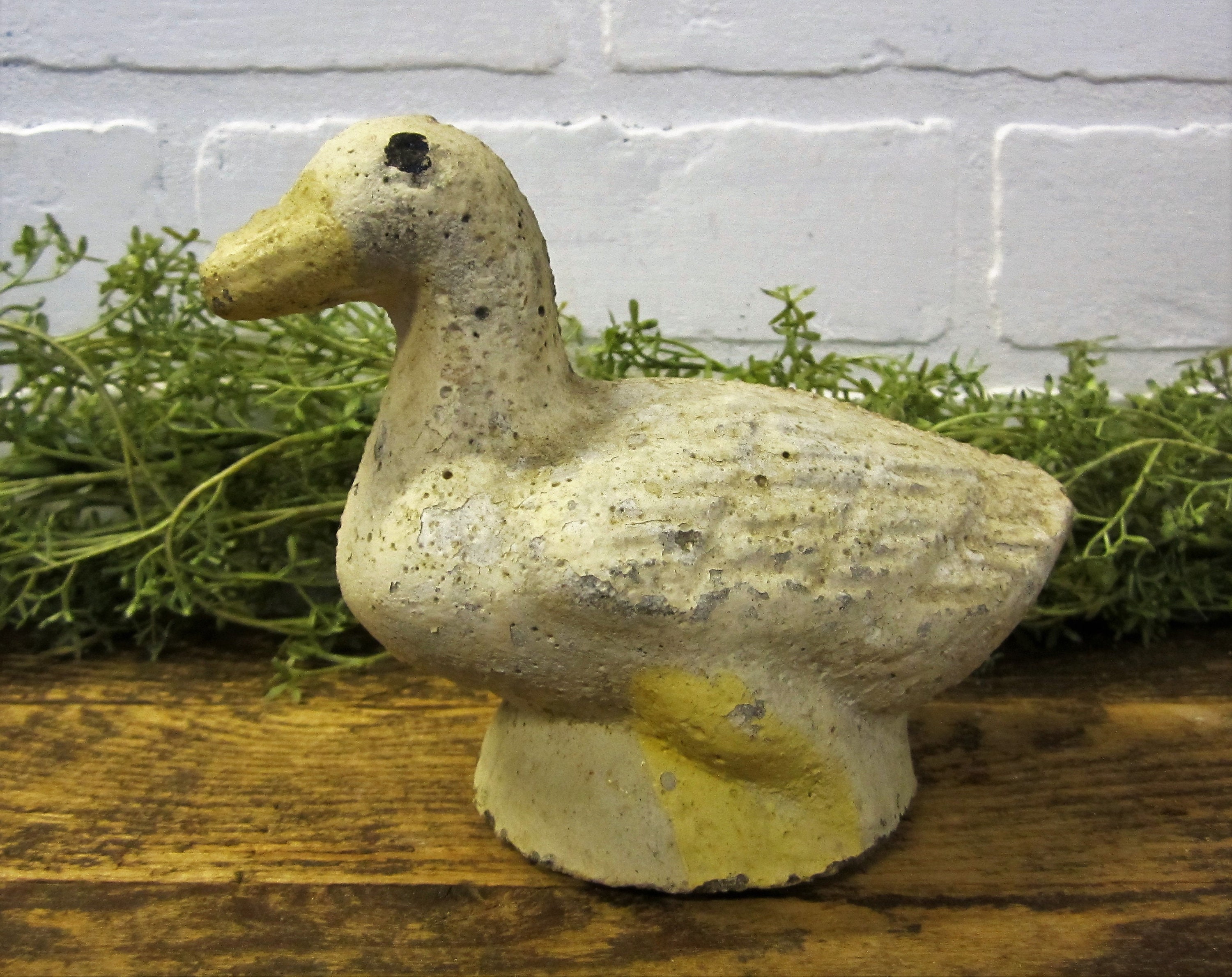 Vintage Concrete 5 Duck Garden Statue Spring Farmhouse Etsy