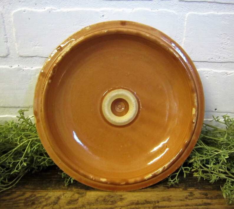Vintage Oven Ware 7 Stoneware Mixing Bowl With Lid Farmhouse Etsy