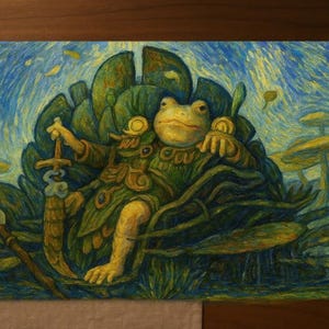 Glarb, Calamity’s Augur Bloomburrow Playmat TCG 14” x 24” 34cm x 60cm MTG Magic the Gathering Rabbit Frog Fantasy Art Trading Card Game Mat