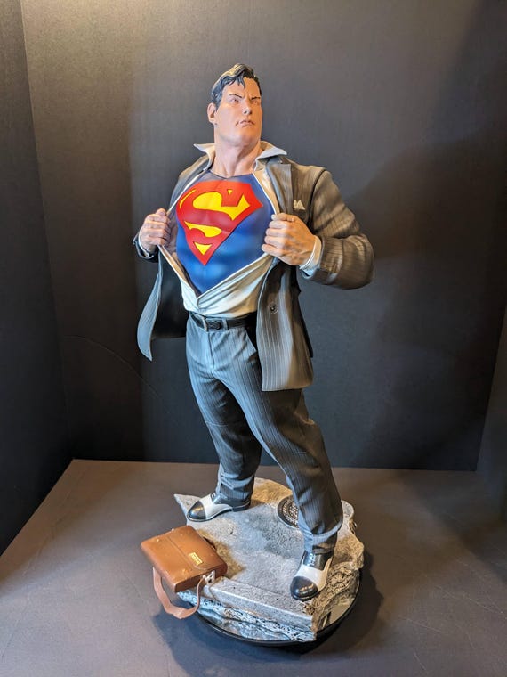 Superman Clark Kent Statue - Etsy